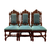 Set of 6 Louis XIII style chairs