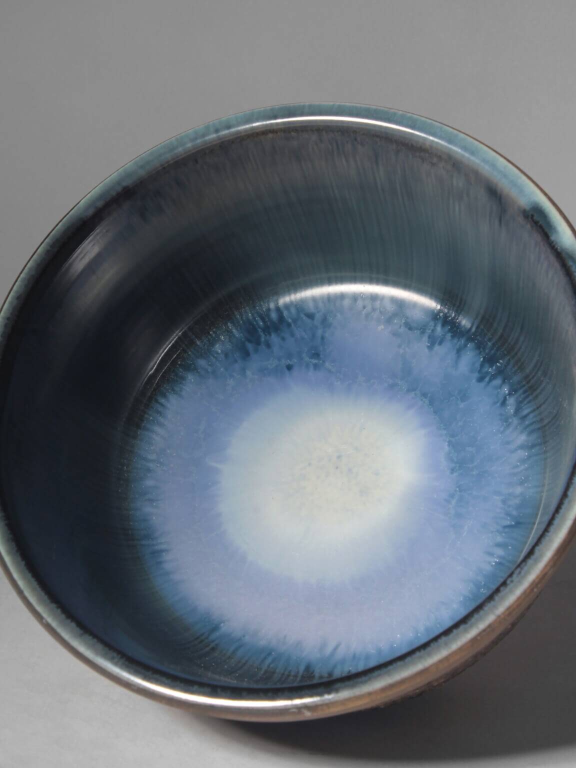 Textured And Glossy Glaze Ceramic Pedestal Bowl From Tilgmans, 1960s