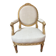 Large cabriolet armchair in Louis XVI style with gilded wood.