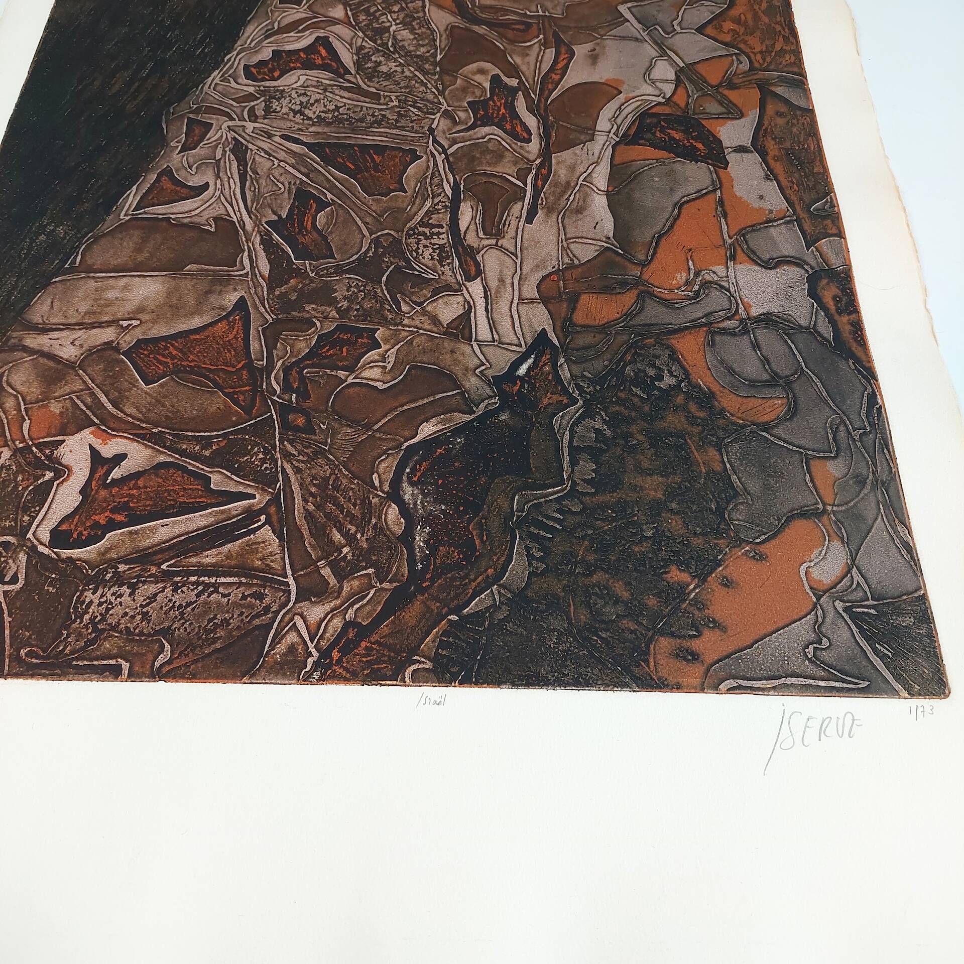 Lithograph of "Israel" by Joelle SERVE, signed