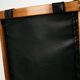 Beech armchair with leather upholstery