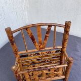 Vintage bamboo tiger wall shelf from the 70s.