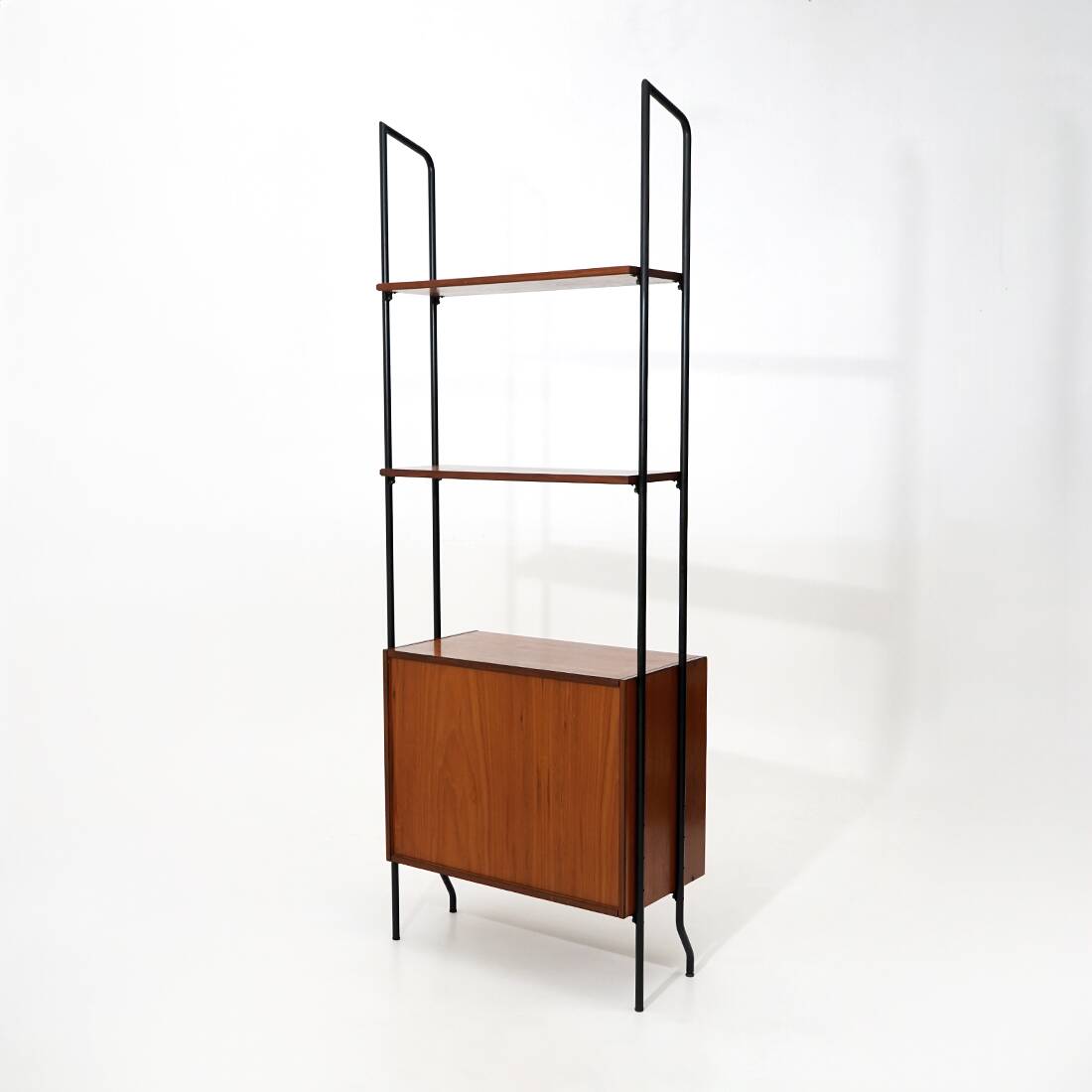 Modular bookcase with metal uprights by Amma Torino, 1960s
