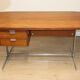 Vintage desk by George Nelson in wood and aluminum, 1960s