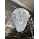 Glass Kromo With Frosted Leaves Candlestick