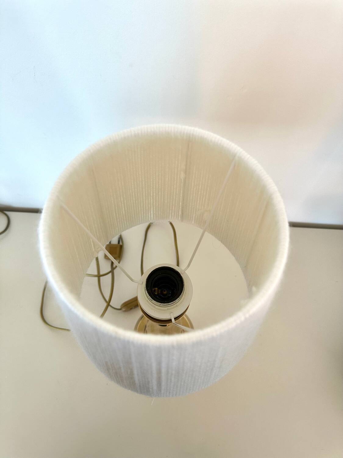 Brass and wool lamp