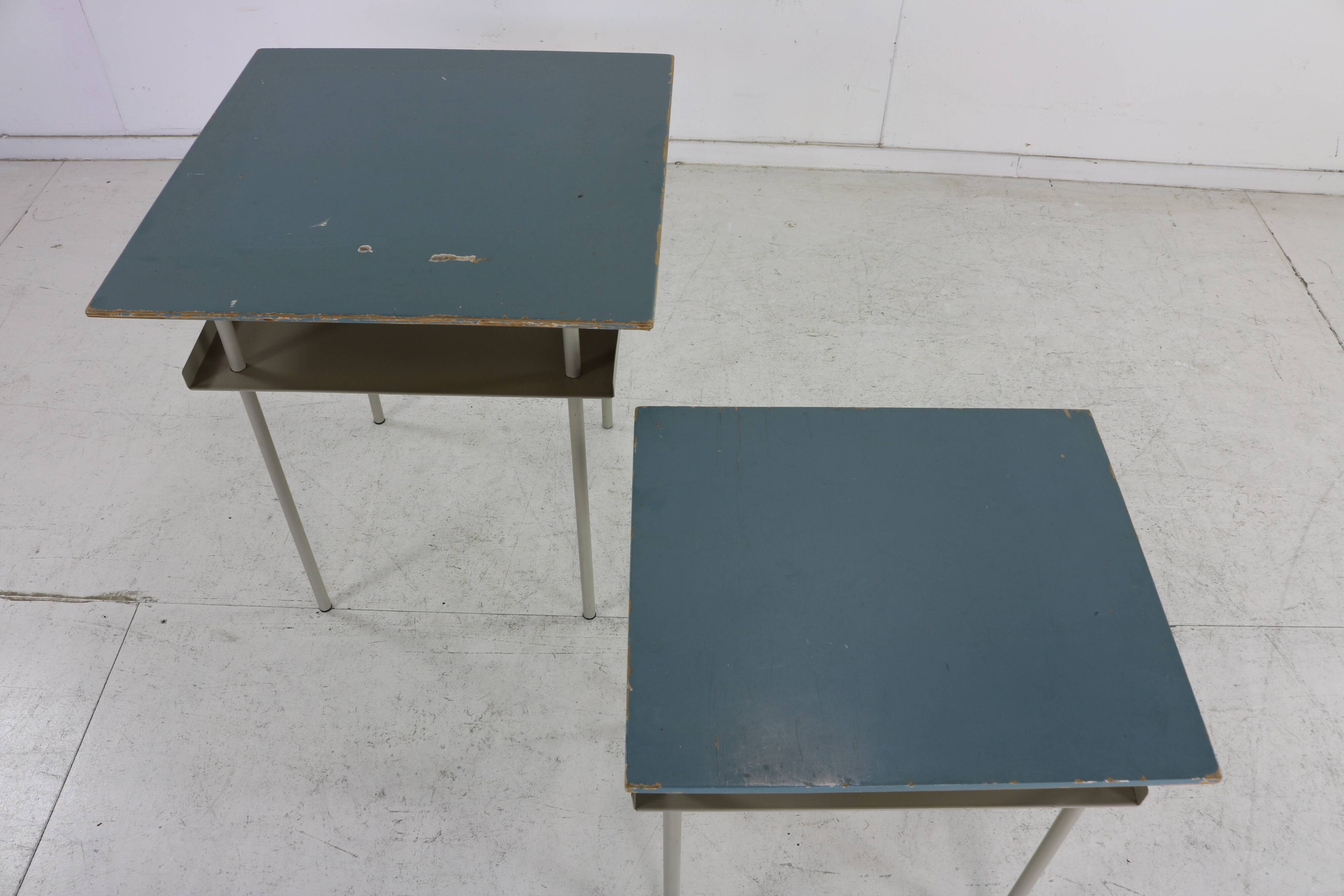 Dutch design set of two sidetables by Wim Rietveld for Auping Holland