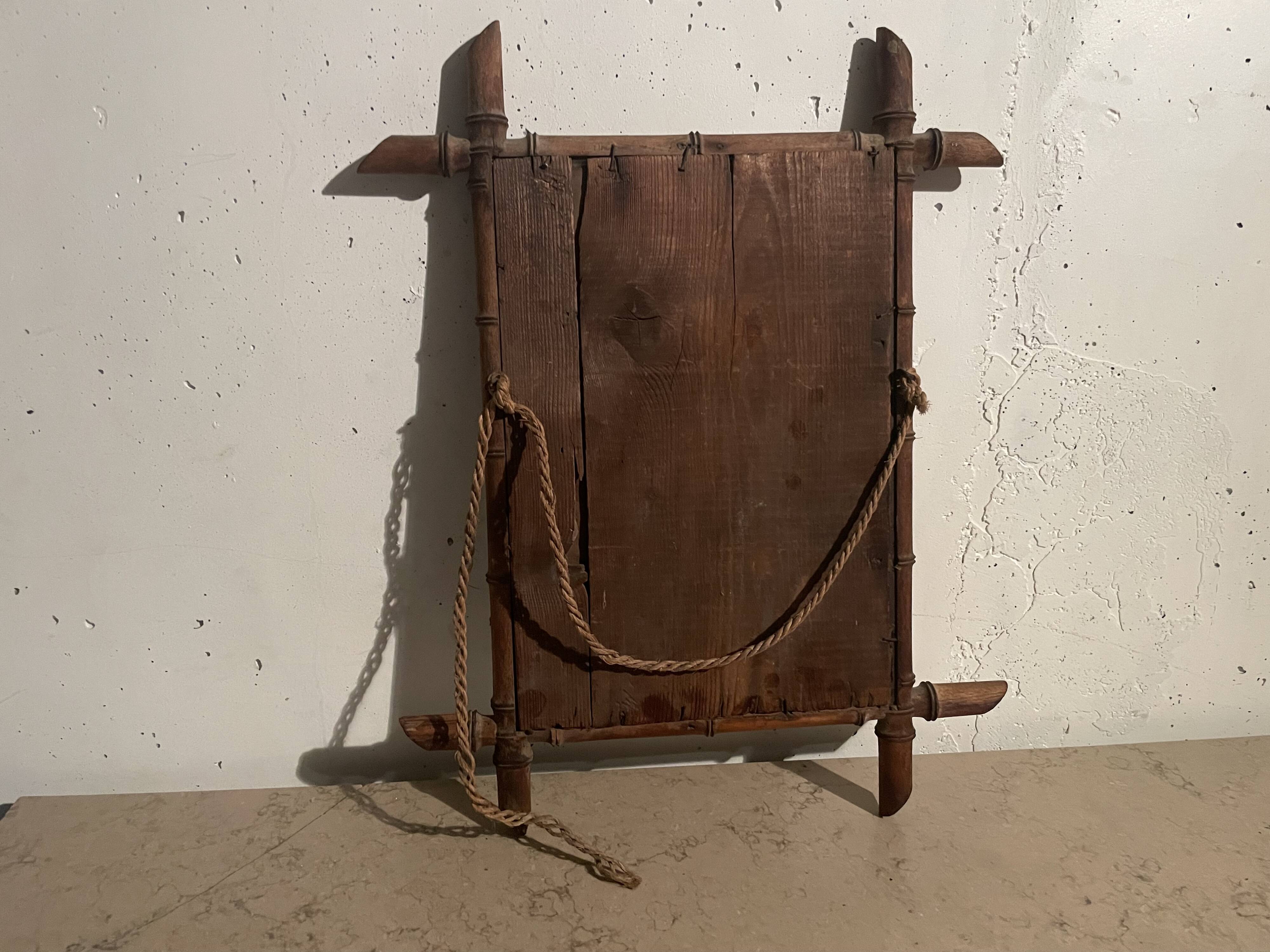 Fake bamboo mirror from the 1940s.