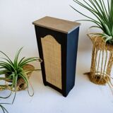 Wooden chest with caning