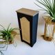 Meuble coffre bois et cannage
