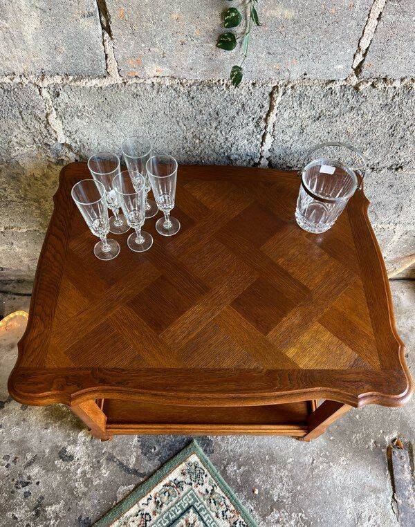 Vintage Napoleon III sideboard in solid oak.