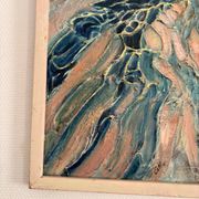 Tableau Peinture Expressionniste Impasto Marine Mer Rivière  Deloison
