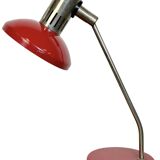 Vintage red east german table lamp from aka leuchten, 1970s