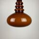Suspension en verre brun foncé par Peill et Putzler 1960