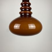 Suspension en verre brun foncé par Peill et Putzler 1960