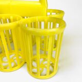 Vintage yellow bottle holders