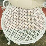 Pair of wrought iron garden chairs patinated 20th century Chairs