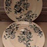 Assiettes terre de fer anciennes