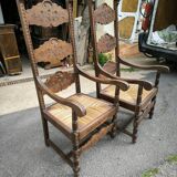 Pair of large and large armchairs from the end of the 19th century