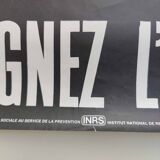Vintage poster INRS 1981 graphics Chadebec