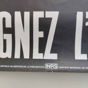 Vintage poster INRS 1981 graphics Chadebec