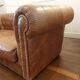 3-seater chesterfield sofa in tan leather