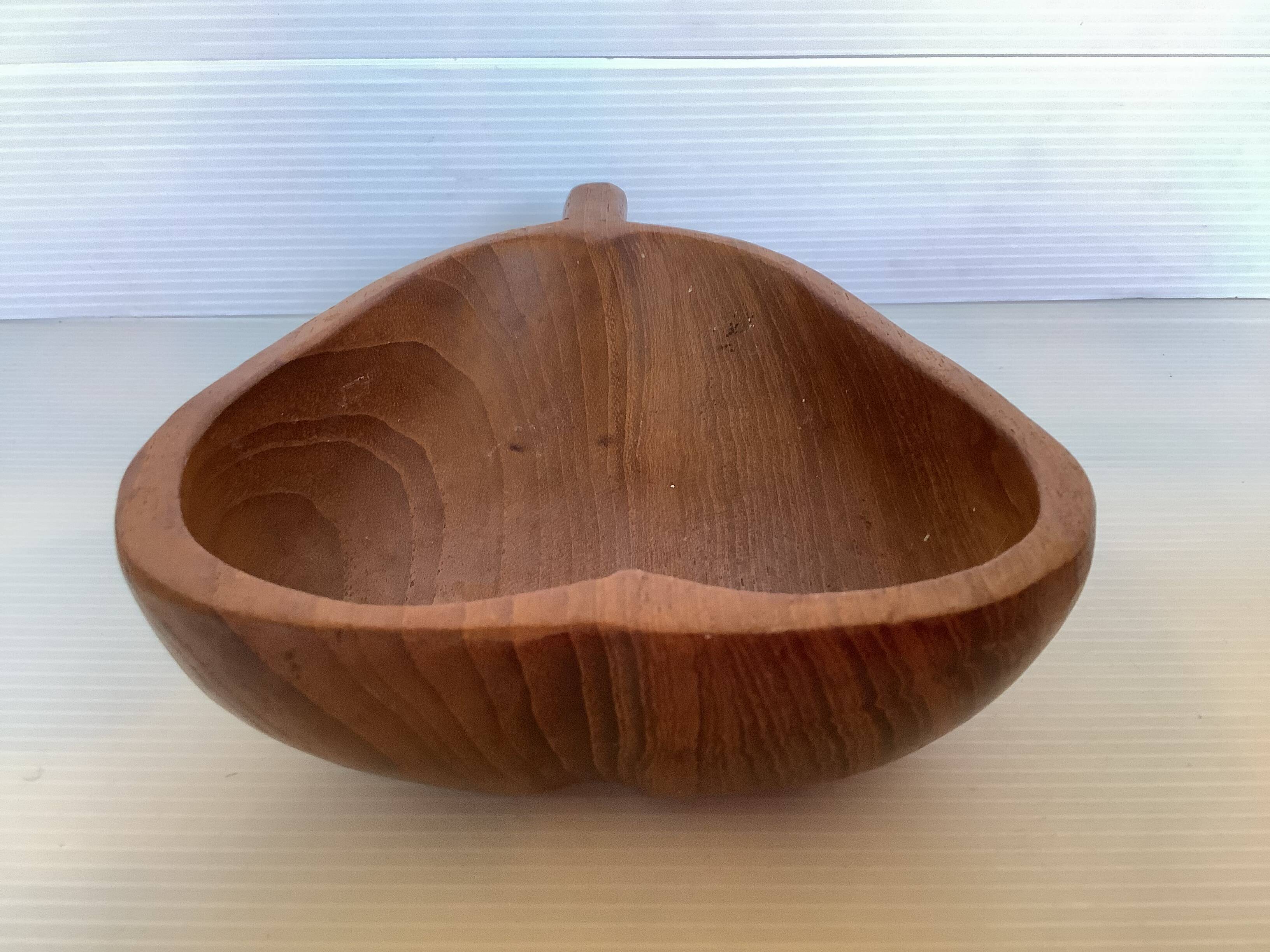 Empty exotic wood pear pocket