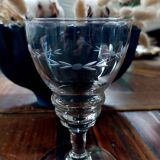 Lot de 8 verres anciens en cristal - Année 40-50