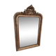 Miroir ancien à fronton doré - 117x76cm