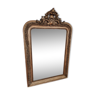 Ancient mirror with golden pediment - 117x76cm