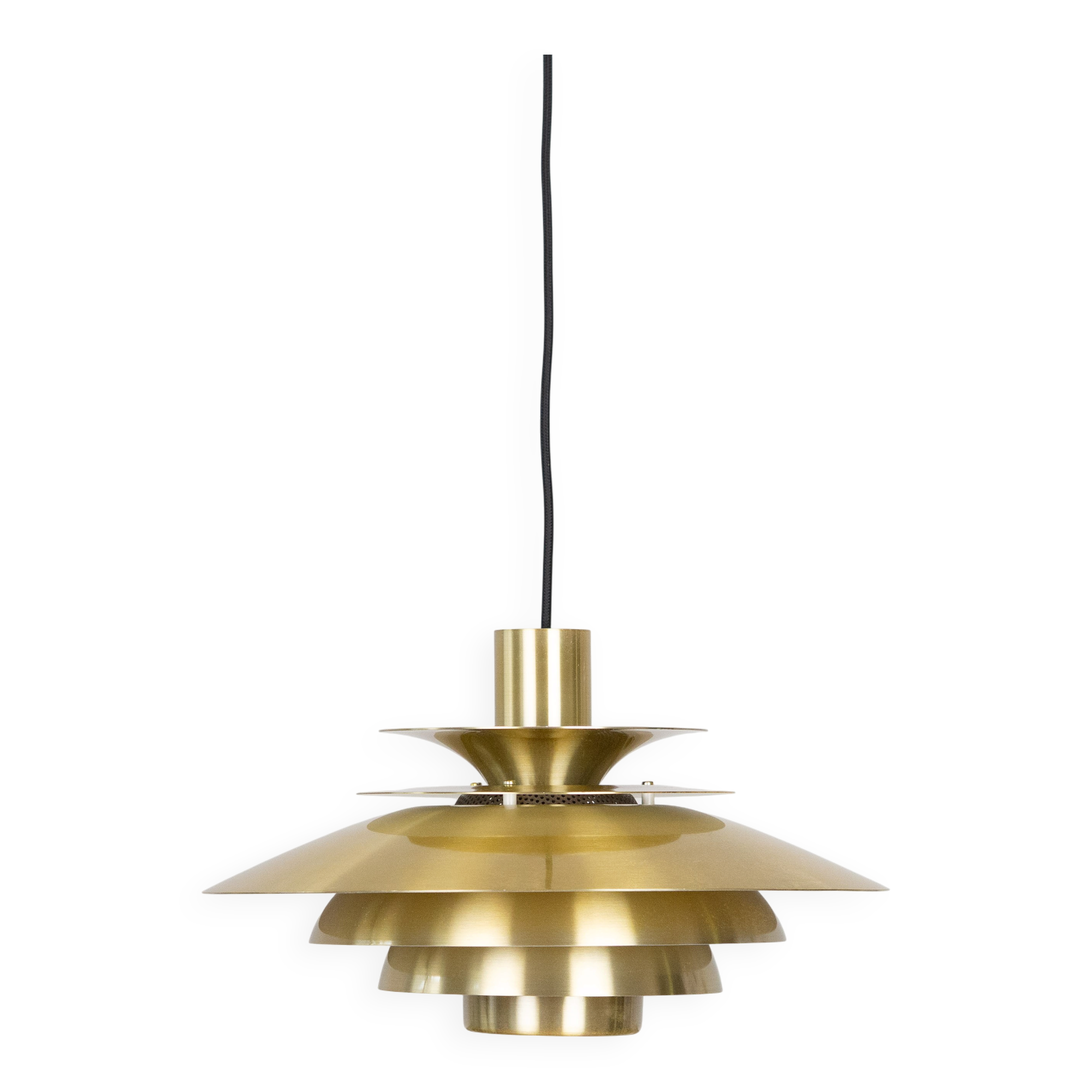 Vintage Danish pendant lamp Verona by Kurt Wiborg, Jeka, 1980s.