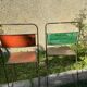 Paire chaises métal