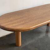 Grande table à manger en chêne massif. Années 1970