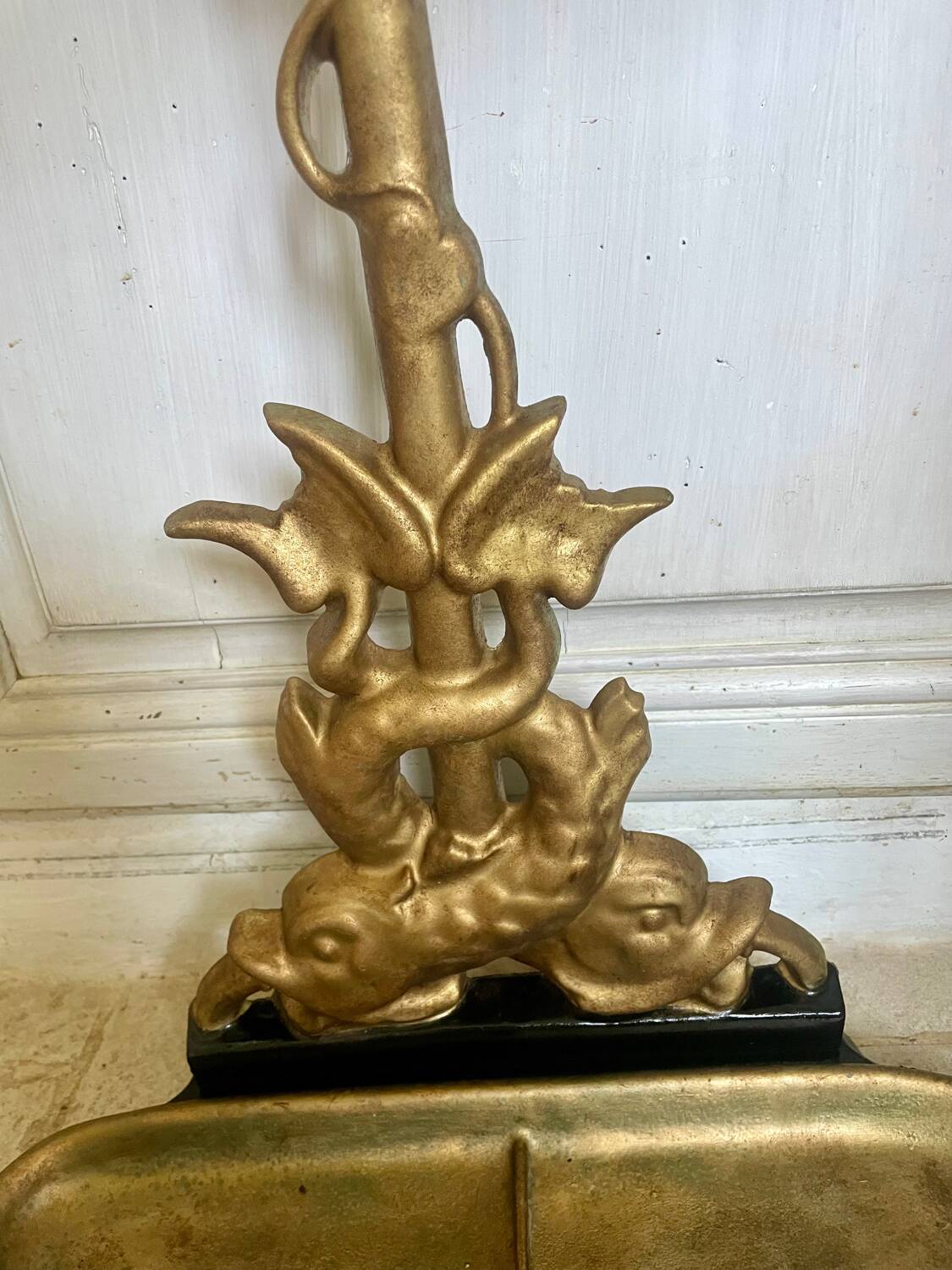 Art Nouveau cast iron umbrella stand