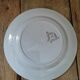 Flat plate iron earth Paris bird porcelain