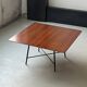 Table basse en bois et métal/laiton par Ico Parisi pour Cassina 1957