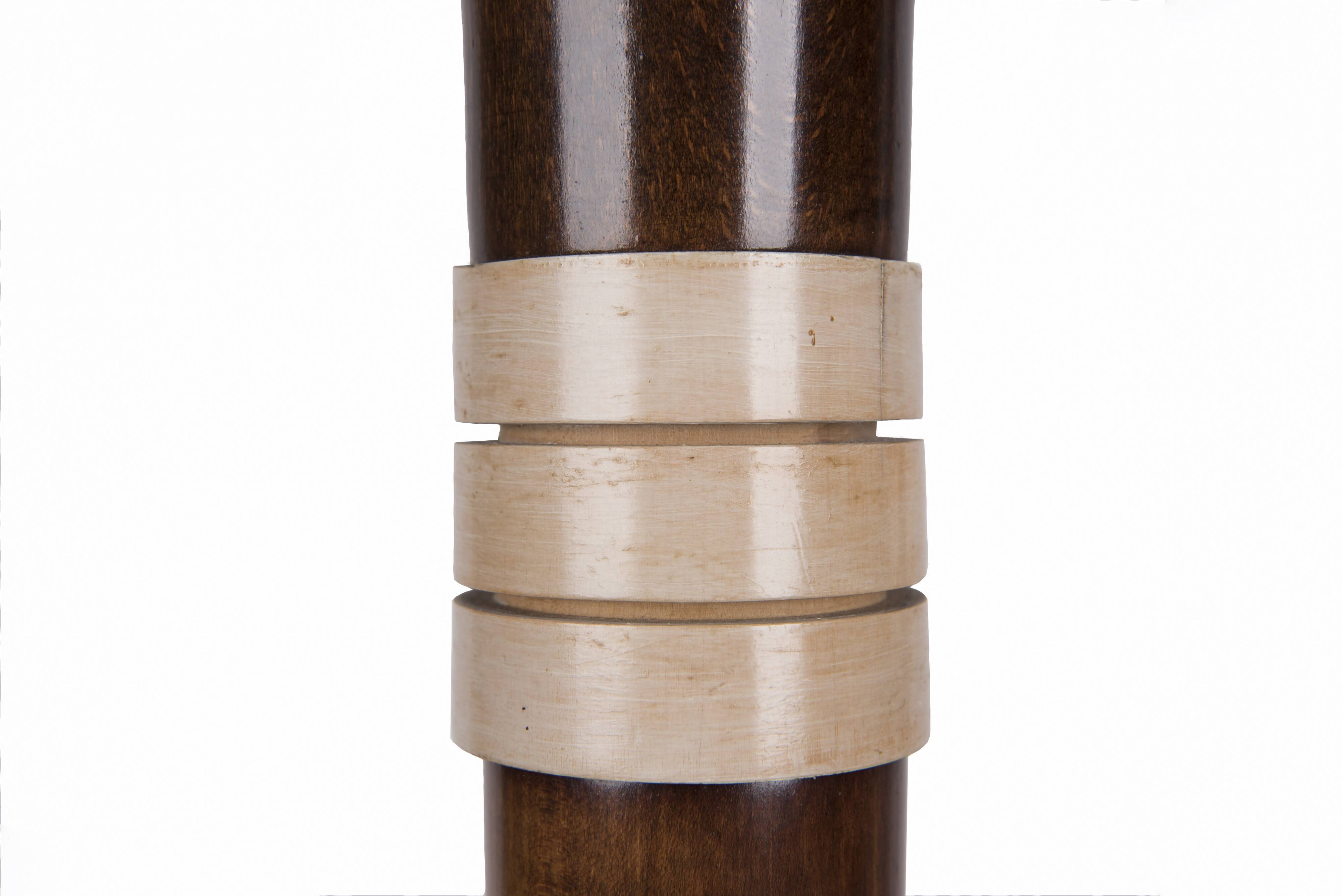 Art-deco mahogany lamppost