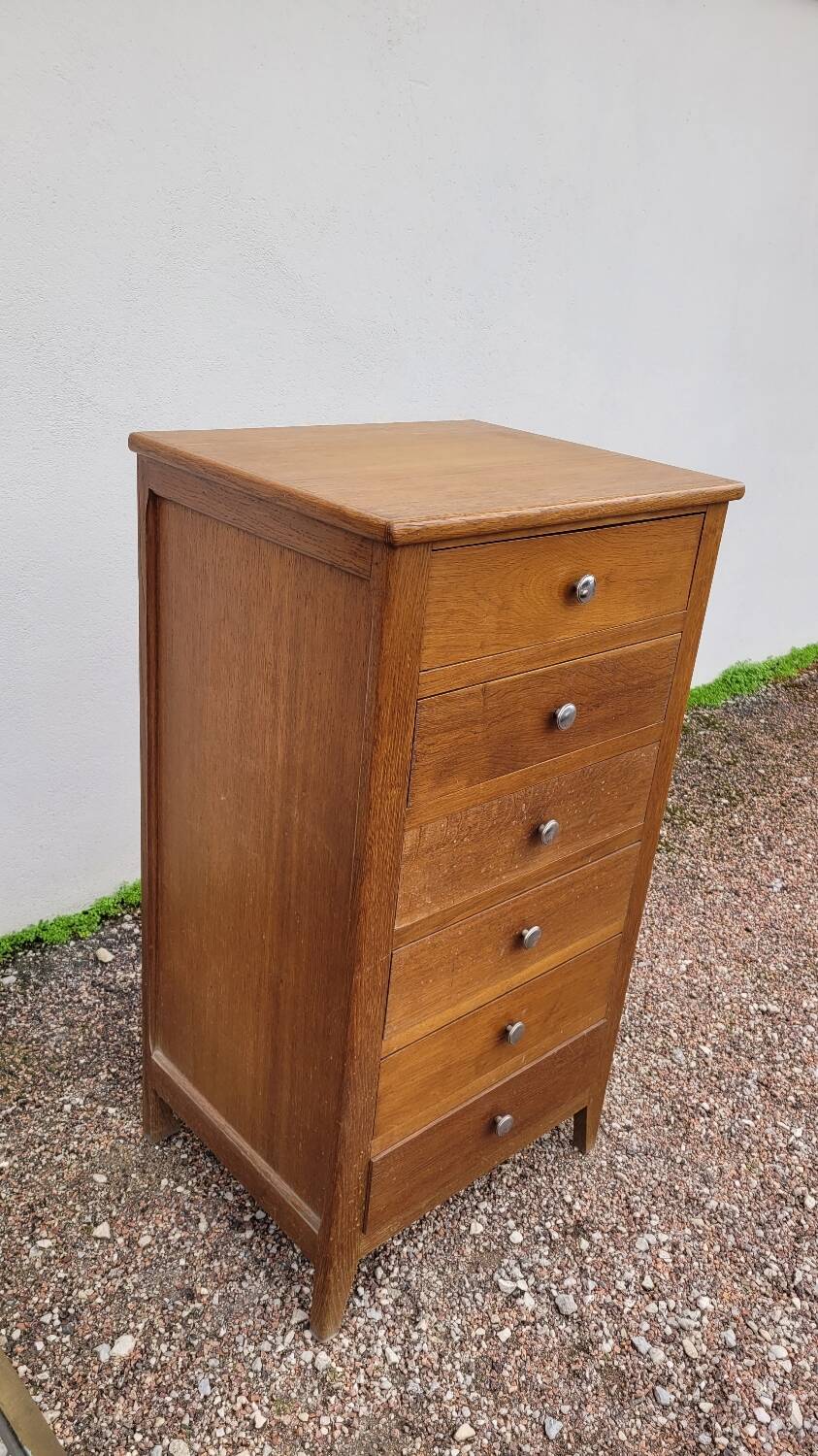 Vintage compass foot chest of drawers - 1950s