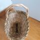 Basket with wicker basket handle