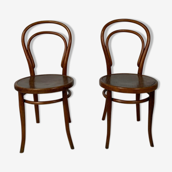 Set of two bistro chairs n°14 of Thonet
