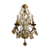 Crystal grapevine cage chandelier on Bronze frame Louis XV style