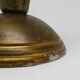 Postmodern bedside lamp in brass and glass, Poland, 1970s