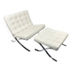 Barcelona chair and ottoman Knoll original — Mies van der Rohe