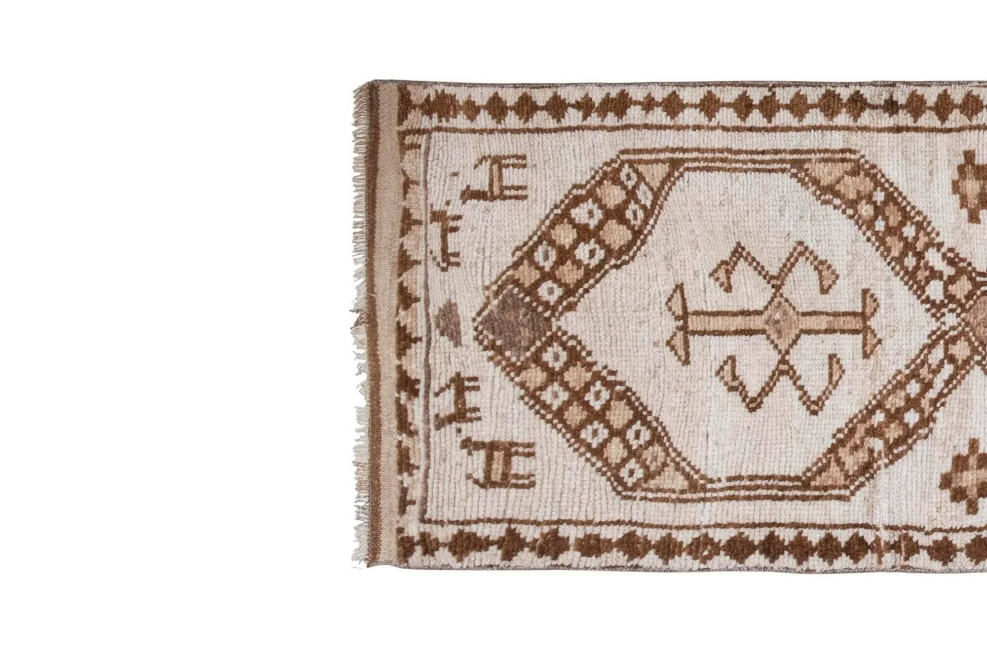 Vintage Turkish hallway rug 83x350 cm