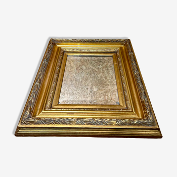 Ancien miroir cadre doré bois doré, glace biseauté, style classique chic