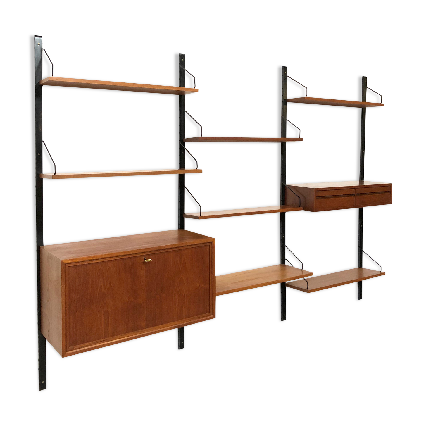 Vintage Poul Cadovius Royal System Wall Console