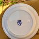 Round hollow dish, ironstone Sarreguemines Capri 30 cm, blue decoration.