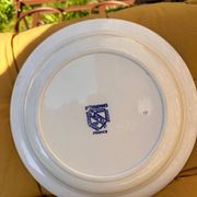 Plat creux rond terre de fer Sarreguemines Capri 30 cm, décor bleu
