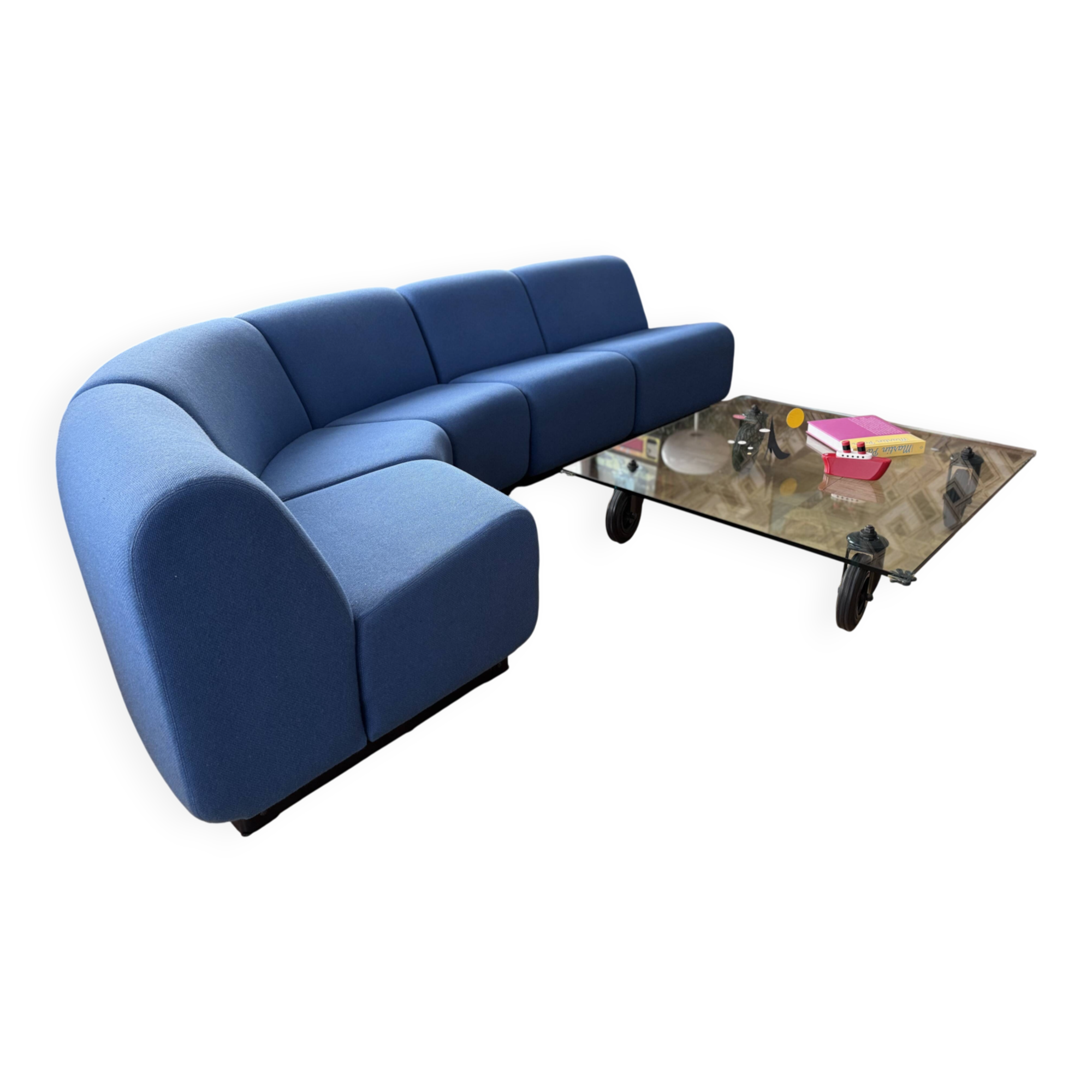 Modular vintage "tappo" bench from the 70s.