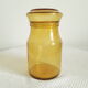 Bocal vintage en verre jaune